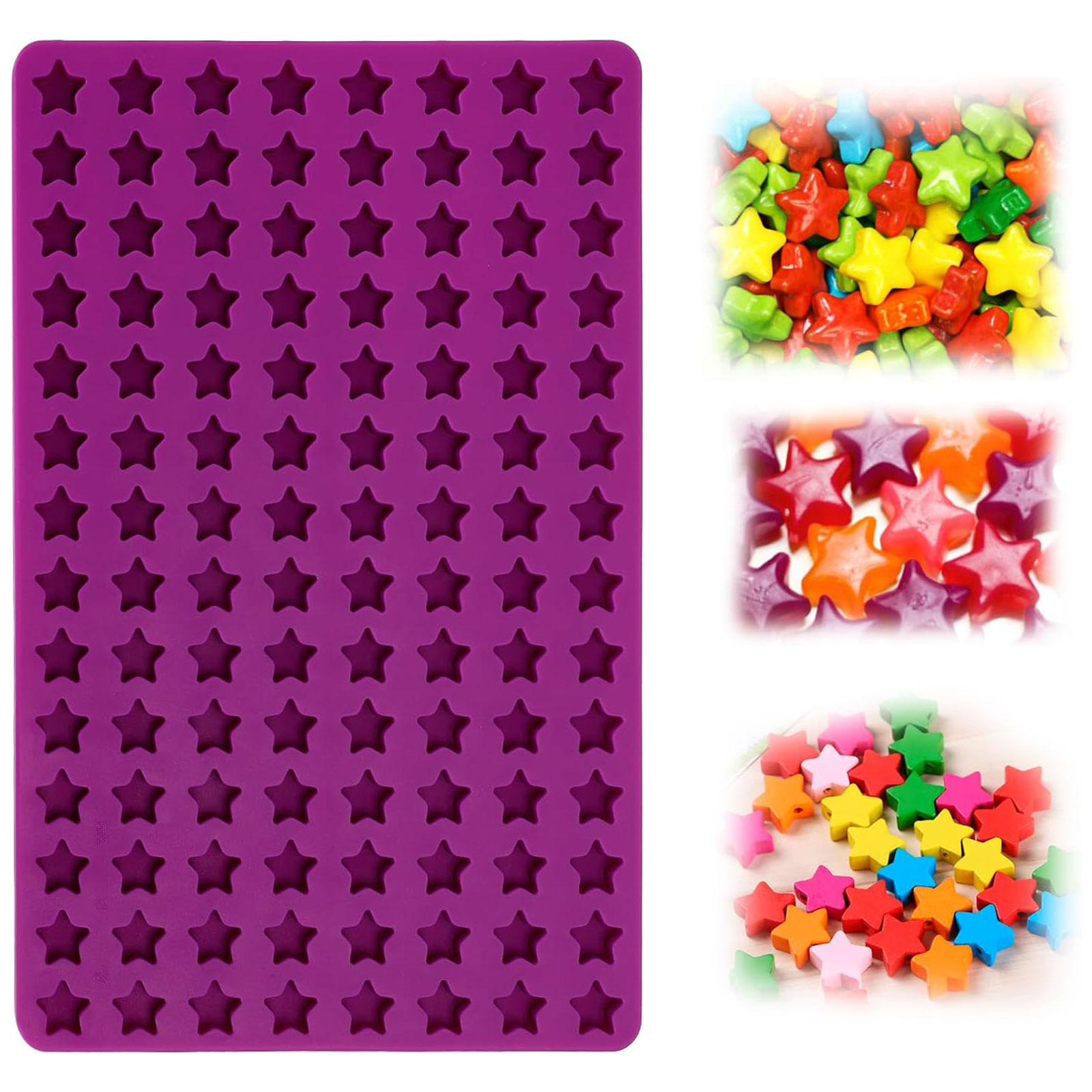 112個のミニスター型シリコンモールド、楽しい形のチョコレー - Chocolate Snack のレビューと価格