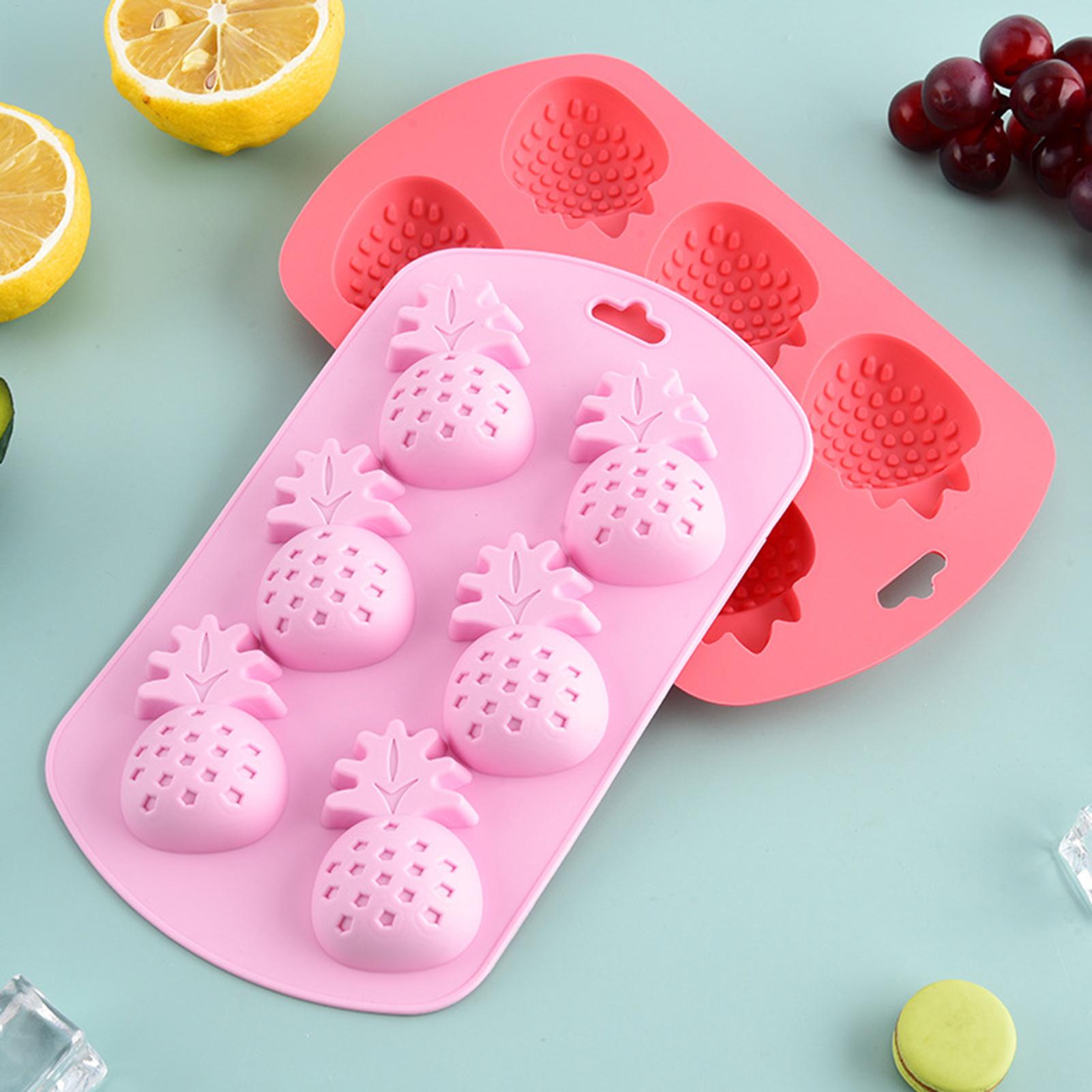 6 キャビティフルーツ型シリコーンキャンディモールドノンステ - Gummy Candy のレビューと価格