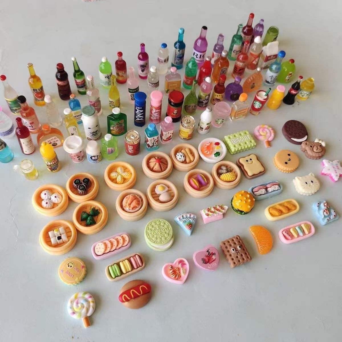 ミニチュアフードおもちゃ、レジン製ミニチュア、お菓子、飲み物 - Food Snacks Drinks のレビューと価格
