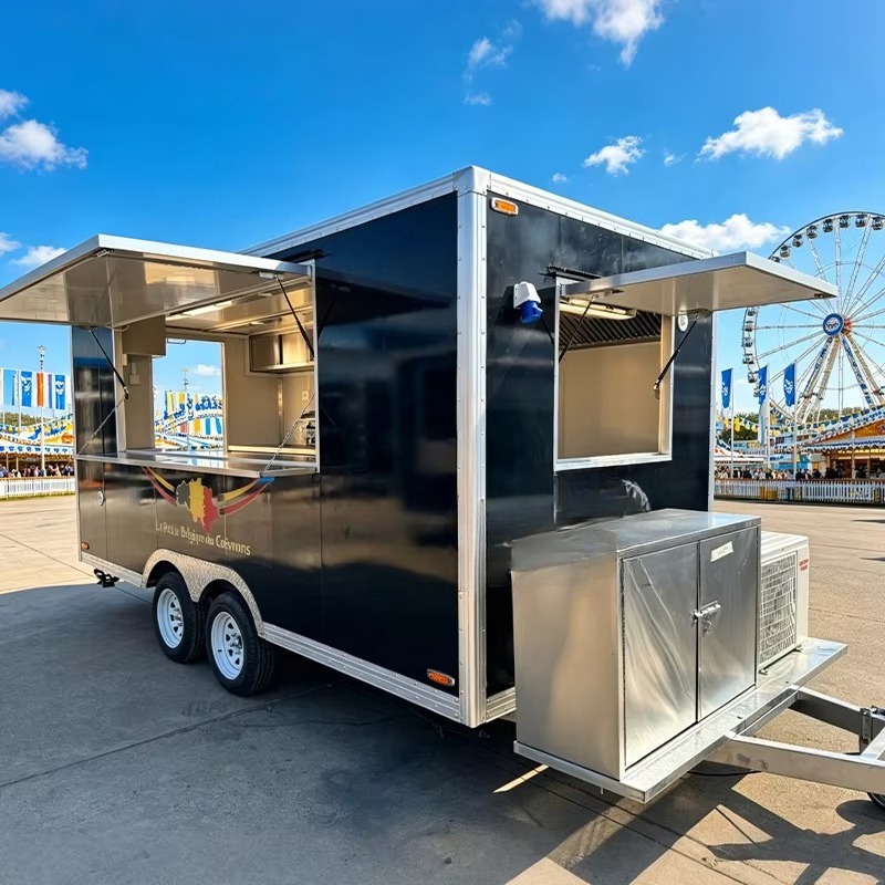 商業用フードトレーラー、完全装備の移動式キッチン（ハンバーガ - Food Snacks Catering のレビューと価格